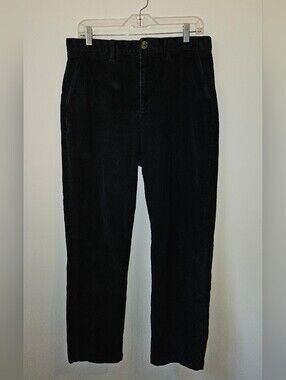 GAP Black Corduroy Straight Leg Pants 32/32